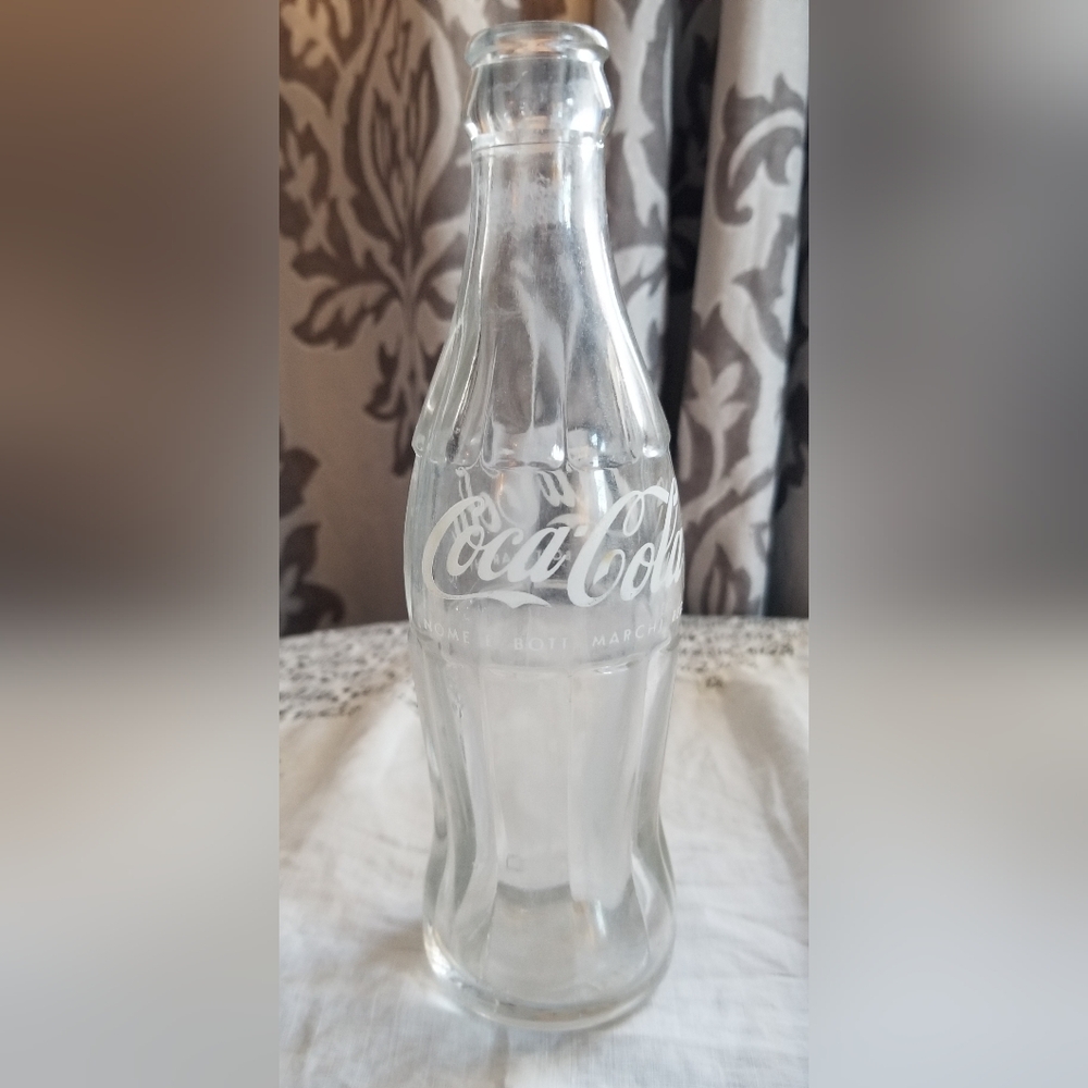 Vintage Authentic Italian-made Coca-Cola Hobble Skirt Clear Bottle
